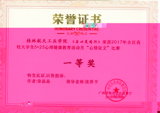 徐晶晶-廣西區525征文比賽一等獎